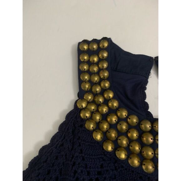 NWT INC Crochet Studded Sleeveless Blouse - Picture 3 of 7